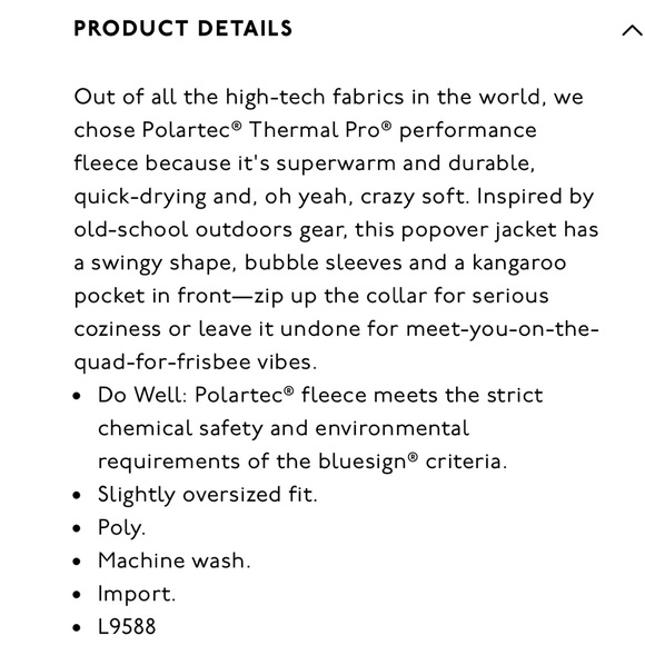 Madewell Fleece Pullover Jacket, NWT - Picture 5 of 5